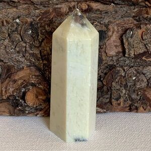 Dendritic Feather Jasper Tower Point Wand Stone Obelisk Crystal Healing 2.5" 52g